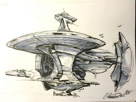 Drawing a spaceship a day – Space Art By Christopher Doll