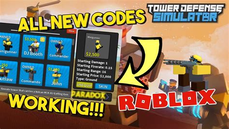 Tower Defense Simulator Codes