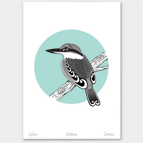 Kotare / Kingfisher Limited Edition Print – Totaea