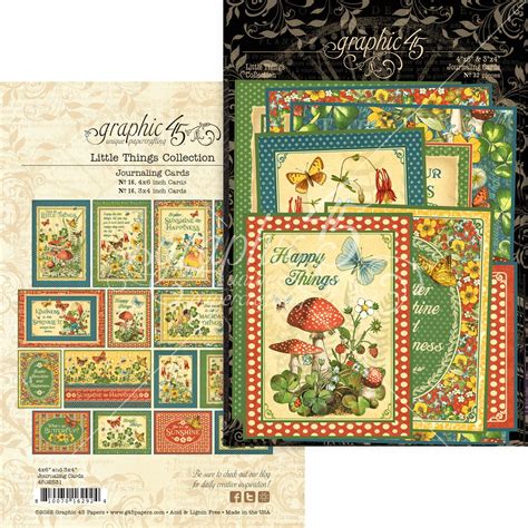 Graphic 45 Little Things Journaling Cards- - 810070162924