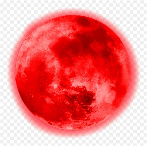 Circle Red Moon Glowing Glowingmoon Cute Aesthetic - Transparent Blood Moon Png, Png Download - vhv