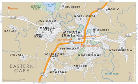 UMTATA Map My home town | Map, Eastern cape, National parks