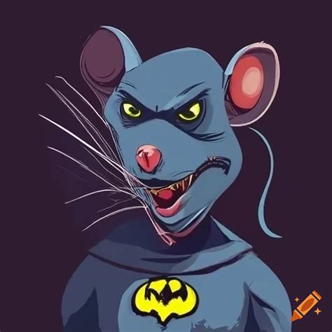 Rat dressed as batman