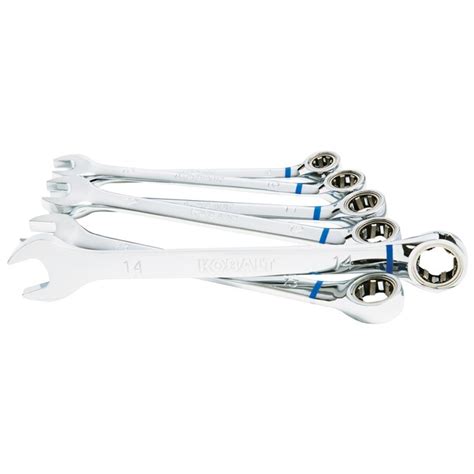 Kobalt 6-Piece Polished Chrome Metric Wrench Set at Lowes.com