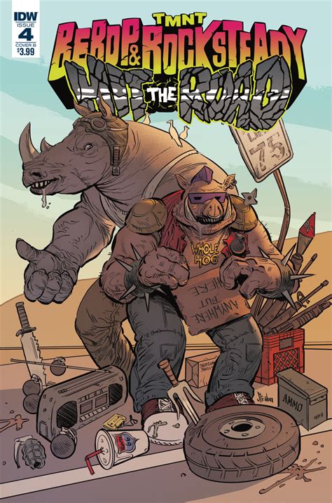 JUN180617 - TMNT BEBOP ROCKSTEADY HIT THE ROAD #4 (OF 5) CVR B STRAHM - Previews World