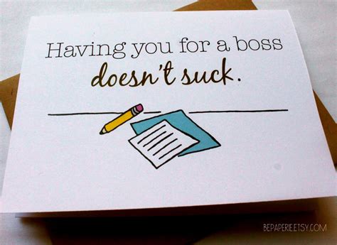 Boss Card Supervisor Thank You Card Funny Appreciation