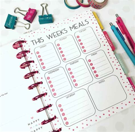 Happy Planner Printables Pages