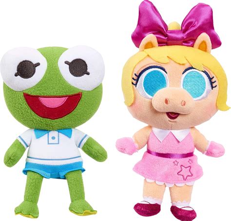 Amazon.com: Disney Junior Music Lullabies 8-inch Kermit & Piggy 2-Piece Plush Set, Officially ...