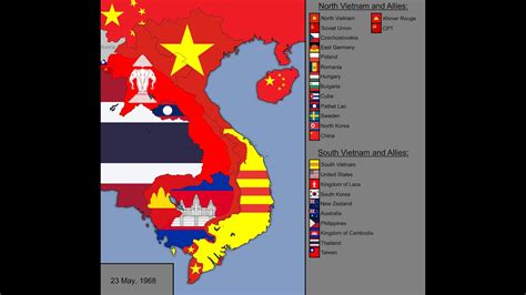 The Vietnam War with Flags: Every Two Weeks - YouTube