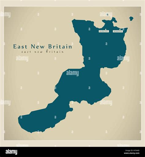 Modern Map - East New Britain PG Stock Vector Image & Art - Alamy