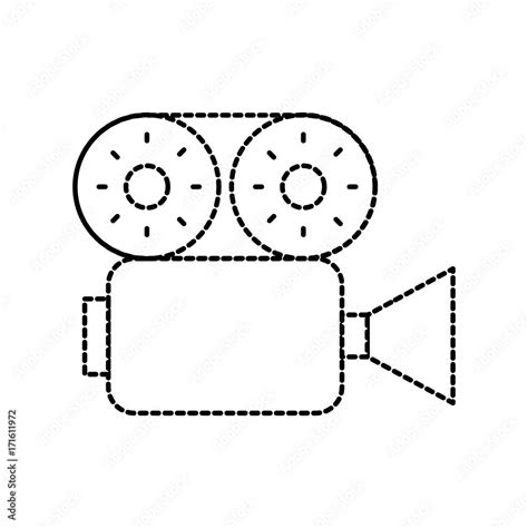 film camera recorder movie reel tape vector illustration Stock Vector | Adobe Stock