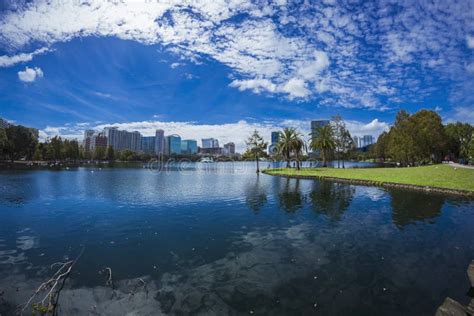 Lake Eola Park stock photo. Image of eola, skyline, travel - 101361778