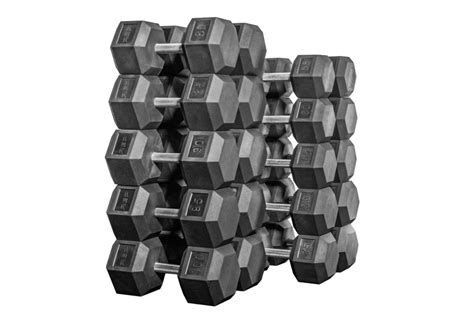 Rubber Hex Dumbbell Sets – McCarty Fitness Supply