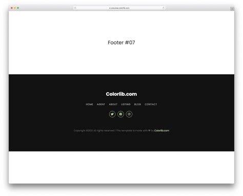 Bootstrap Footer V17 - Free Simple Responsive Footer 2021 - Colorlib