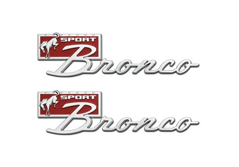 2021+ Bronco Ford Bronco Sport OEM Silver and Red Fender Emblems – StickerFab