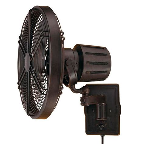 Retro-style wall mount fan offers a unique vintage look with modern day versatility suitable for ...