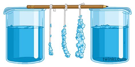 Growing Sugar Crystals Experiment Diagram Science Secondary Illustration