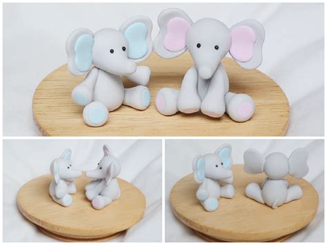 Baby Elephant Sculptures - Handmade Polymer Clay by TheLinnypig on DeviantArt