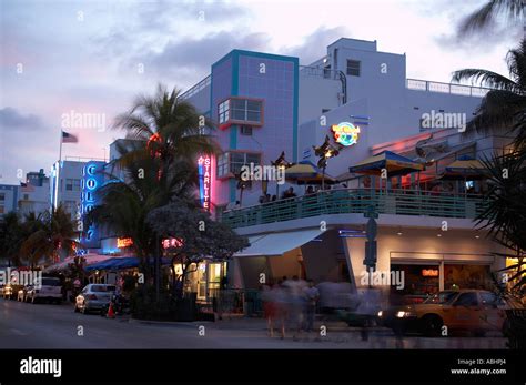 Bars at Ocean Drive South Beach Miami Stock Photo - Alamy