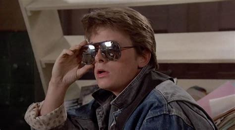 The sunglasses Marty McFly (Michael J. Fox) in Back to the future | Spotern