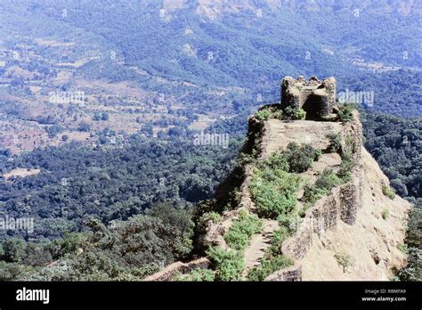 Aerial view of Pratapgarh Fort, Maharashtra, India, Asia Stock Photo - Alamy