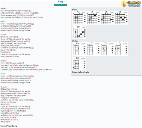 Chord: King - tab, song lyric, sheet, guitar, ukulele | chords.vip