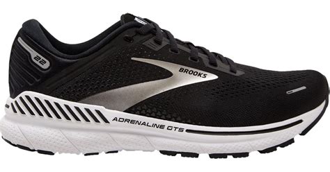 Brooks Adrenaline Gts 22 Running Shoes in Black/White (Black) - Lyst