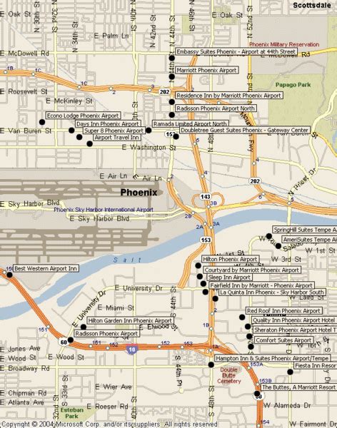 Phoenix Sky Harbor Airport Hotels Map - Phoenix Airport • mappery