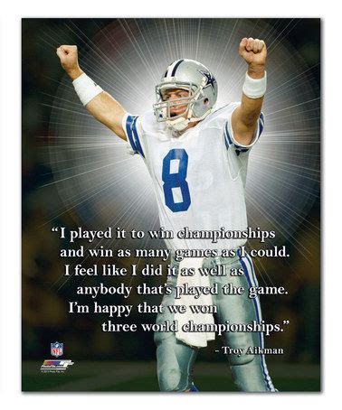 Troy Aikman Pro Quote Gallery-Wrapped Canvas | zulily | Troy aikman, Cowboys, Dallas cowboys