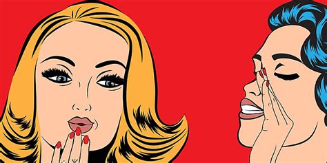 Gossiping Women In Comicsstyle Pop Art With A Retro Flair Vector, Art ...