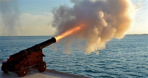 Firing a 17th century Ship’s Cannon: the Smithsonian blasts a 9 pound cannonball into a ships ...