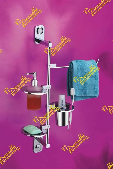 Stainless Steel 4 in 1 Bathroom S.S Pole Shelf at Rs 5500 in Rajkot | ID: 2850378497355