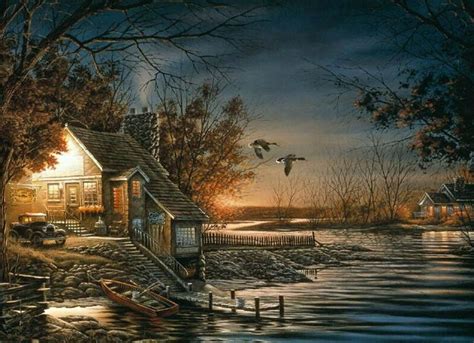 Country Cabin | Terry redlin, Cabin art, Terry redlin paintings