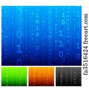 Free art print of Binary code vector background. Abstract binary code 3D vector background ...