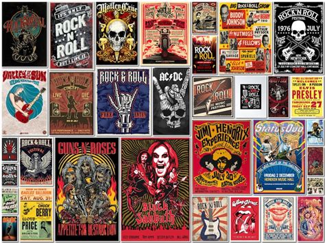 101PCS Rock and Roll Posters Rock and Roll Music Posters - Etsy