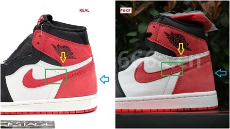 Fake Air Jordan 1 Track Red 6 Rings Spotted- Quick Ways To Identify Them - YouTube