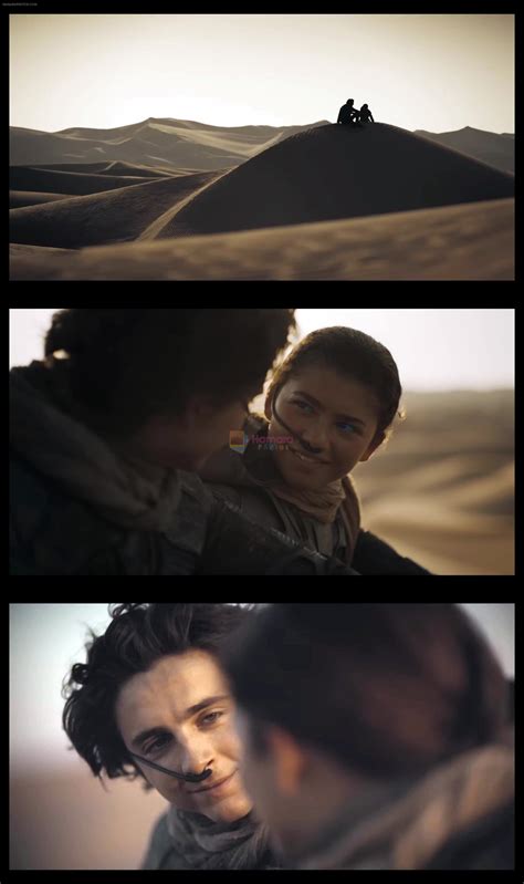 Timothee Chalamet as Paul Atreides, Zendaya as Chani in Dune Part Two ...