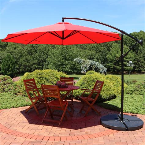 Sunnydaze Offset Outdoor Patio Umbrella - 10-Foot - Multiple Colors ...