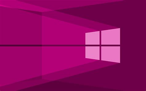 Windows 10 purple logo, purple abstract background, minimalism, Windows 10 logo, Windows 10 ...