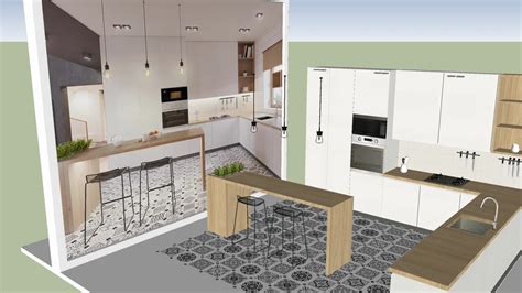 Modern Scandinavian Kitchen - Cocina Moderna Escandinava | 3D Warehouse