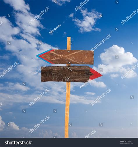 Blank Wood Boards Showing Opposite Directions Stock Photo 25835713 ...