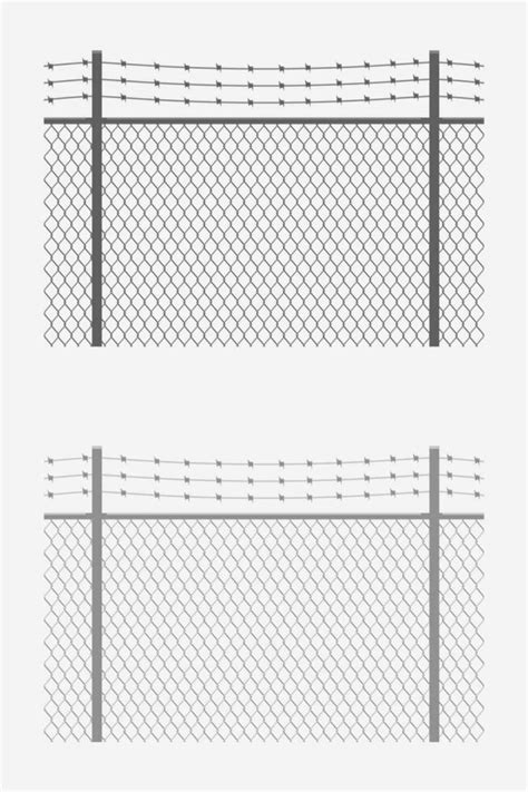 chain link fence barb wire 26056873 Vector Art at Vecteezy