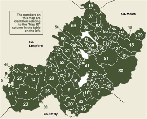 Westmeath civil parishes