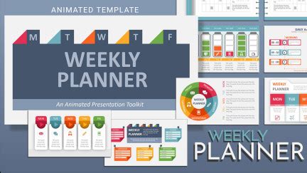 Weekly Planner PowerPoint Template Toolkit - PresenterMedia.com