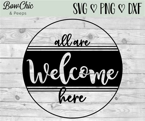 Excited to share this item from my #etsy shop: All Are Welcome Here svg | Welcome Sign | Welcome ...