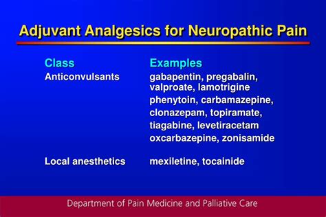 PPT - Pharmacotherapy of Pain: Adjuvant Analgesics PowerPoint ...