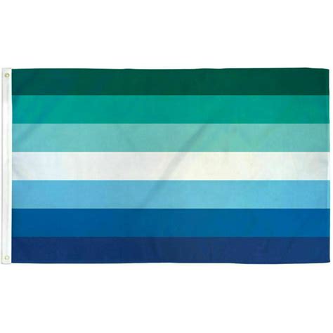 Gay Male Rainbow Flag 3x5 ft LGBTQ Pride Blue Green - Walmart.com - Walmart.com