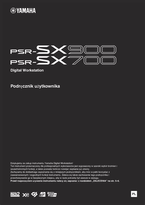 Yamaha PSR SX900/SX700 Owner’s Manual SX900/PSR SX700 Owner's Psrsx900 Pl Om A0