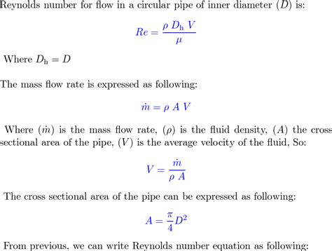 Reynolds Number Formula