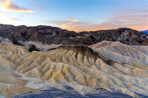 Zabriskie Point East Range Sunrise – Death Valley National Park ...